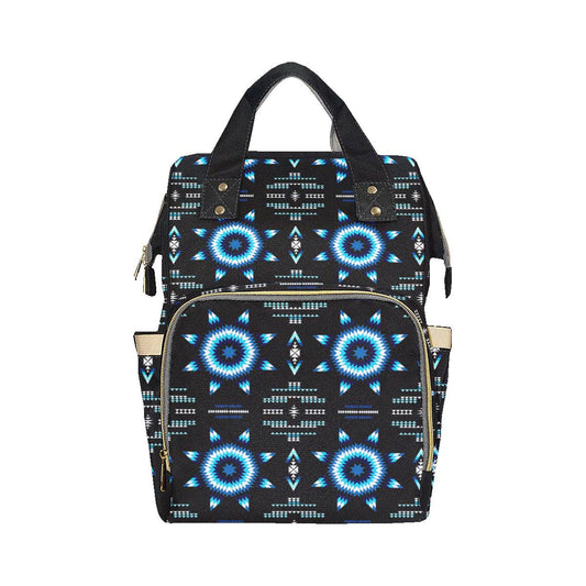 Rising Star Wolf Moon Multi-Function Diaper Backpack (Model 1688) Diaper Backpack (1688) e-joyer 
