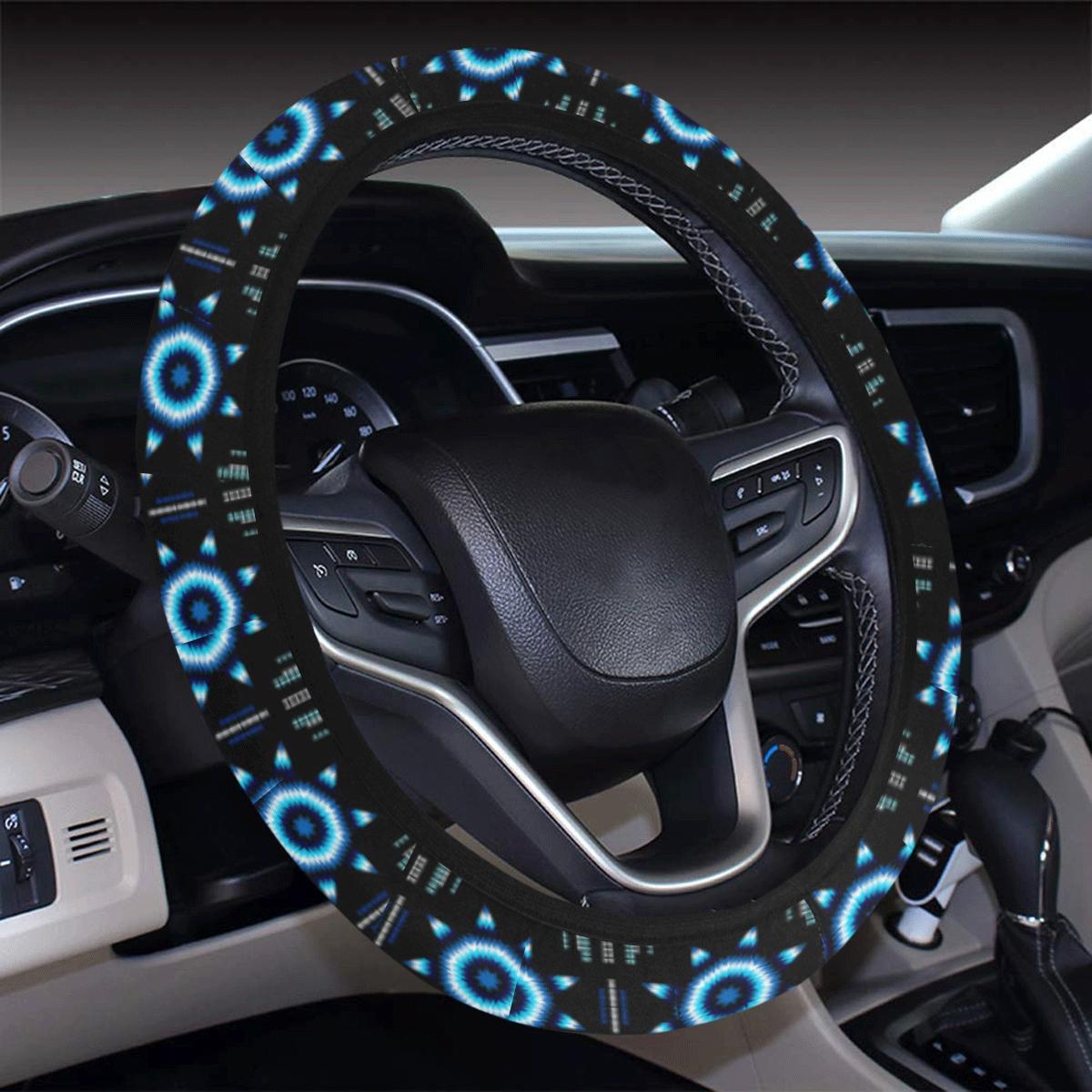 Rising Star Wolf Moon Steering Wheel Cover with Elastic Edge Steering Wheel Cover with Elastic Edge e-joyer 