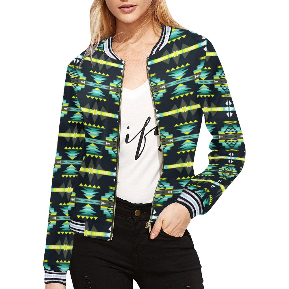 River Trail All Over Print Bomber Jacket for Women (Model H21) All Over Print Bomber Jacket for Women (H21) e-joyer 