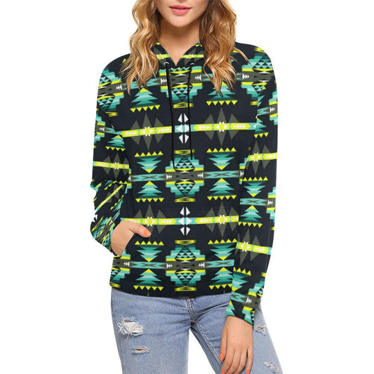 River Trail All Over Print Hoodie for Women (USA Size) (Model H13) All Over Print Hoodie for Women (H13) e-joyer 