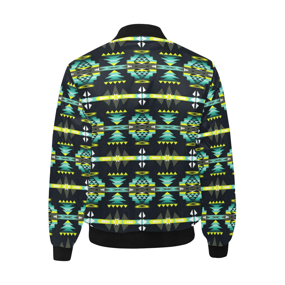 River Trail All Over Print Quilted Bomber Jacket for Men (Model H33) All Over Print Quilted Jacket for Men (H33) e-joyer 