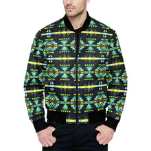 Load image into Gallery viewer, River Trail All Over Print Quilted Bomber Jacket for Men (Model H33) All Over Print Quilted Jacket for Men (H33) e-joyer 
