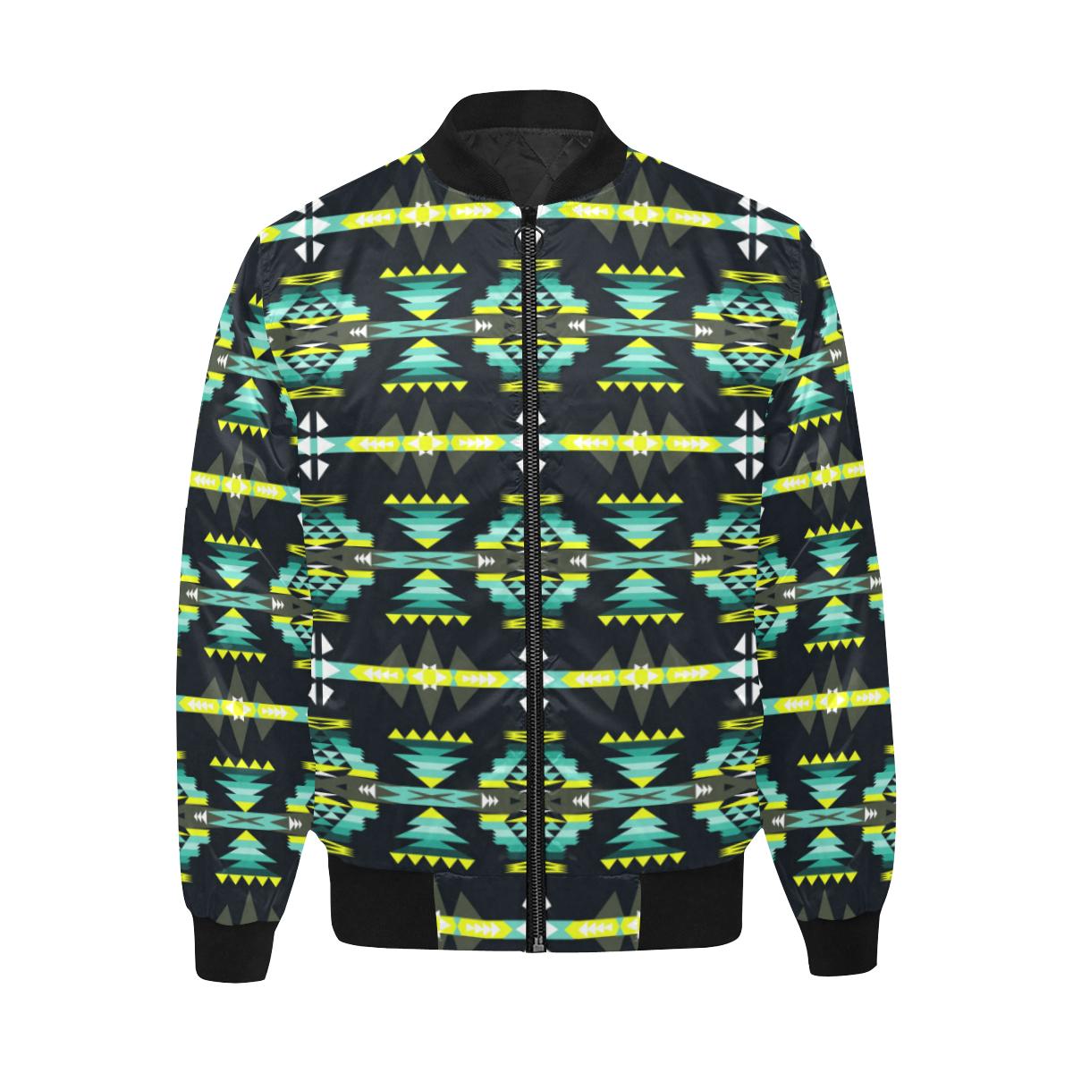 River Trail All Over Print Quilted Bomber Jacket for Men (Model H33) All Over Print Quilted Jacket for Men (H33) e-joyer 