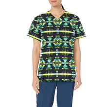 Load image into Gallery viewer, River Trail All Over Print Scrub Top Scrub Top e-joyer 
