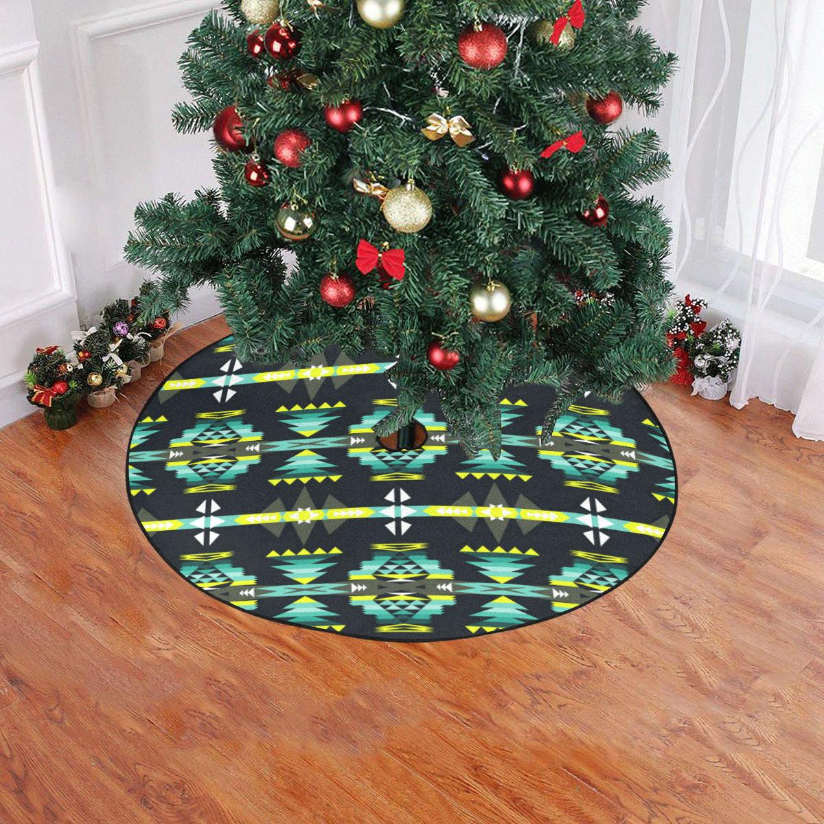 River Trail Christmas Tree Skirt 47" x 47" Christmas Tree Skirt e-joyer 