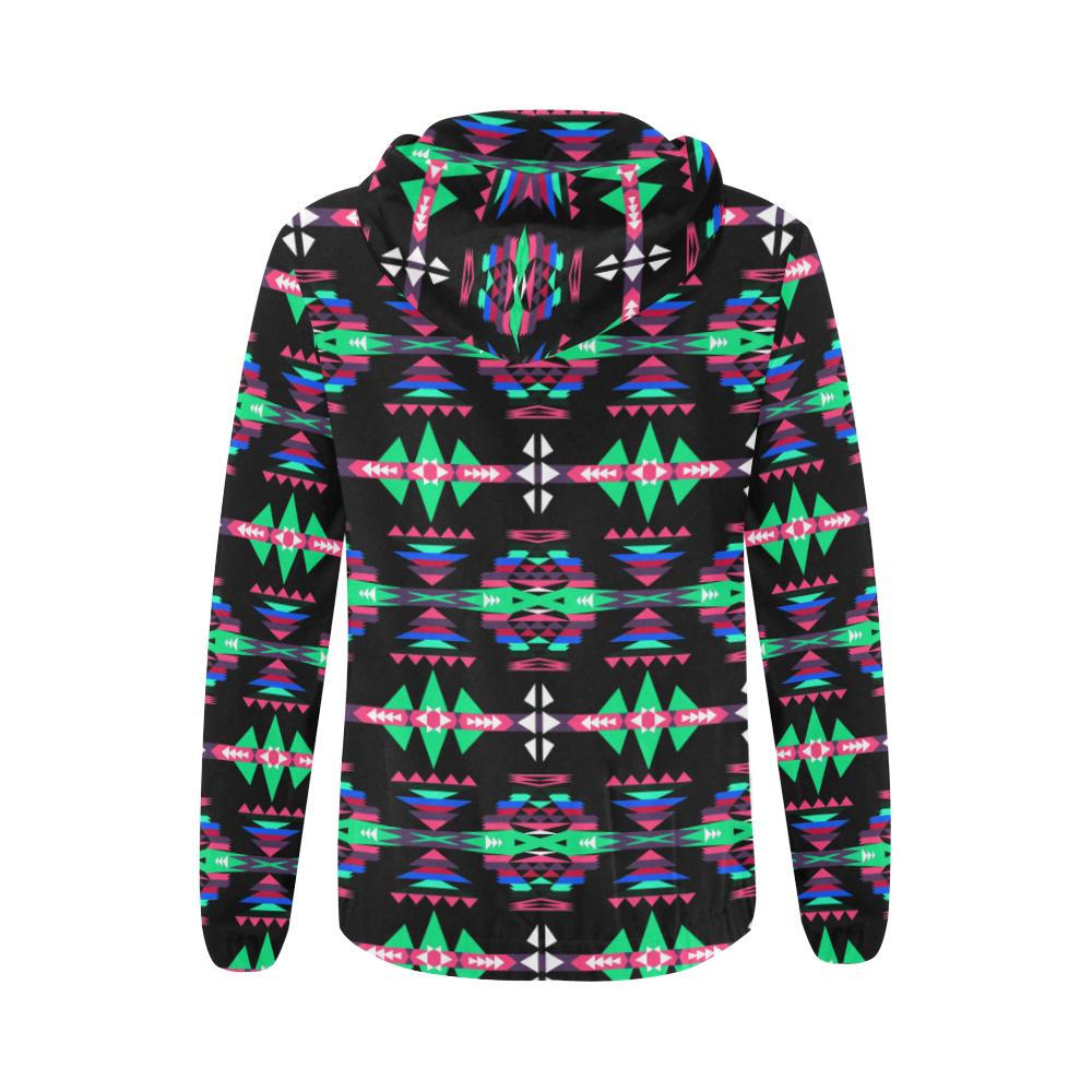 River Trail Journey All Over Print Full Zip Hoodie for Women (Model H14) All Over Print Full Zip Hoodie for Women (H14) e-joyer 