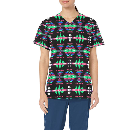 River Trail Journey All Over Print Scrub Top Scrub Top e-joyer 