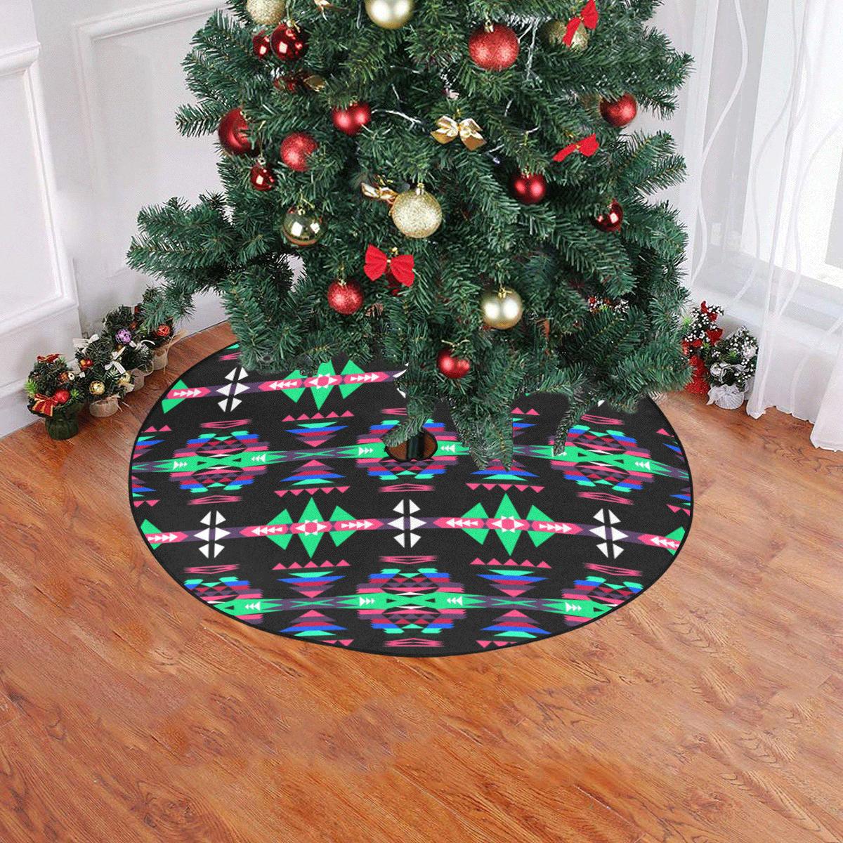 River Trail Journey Christmas Tree Skirt 47" x 47" Christmas Tree Skirt e-joyer 