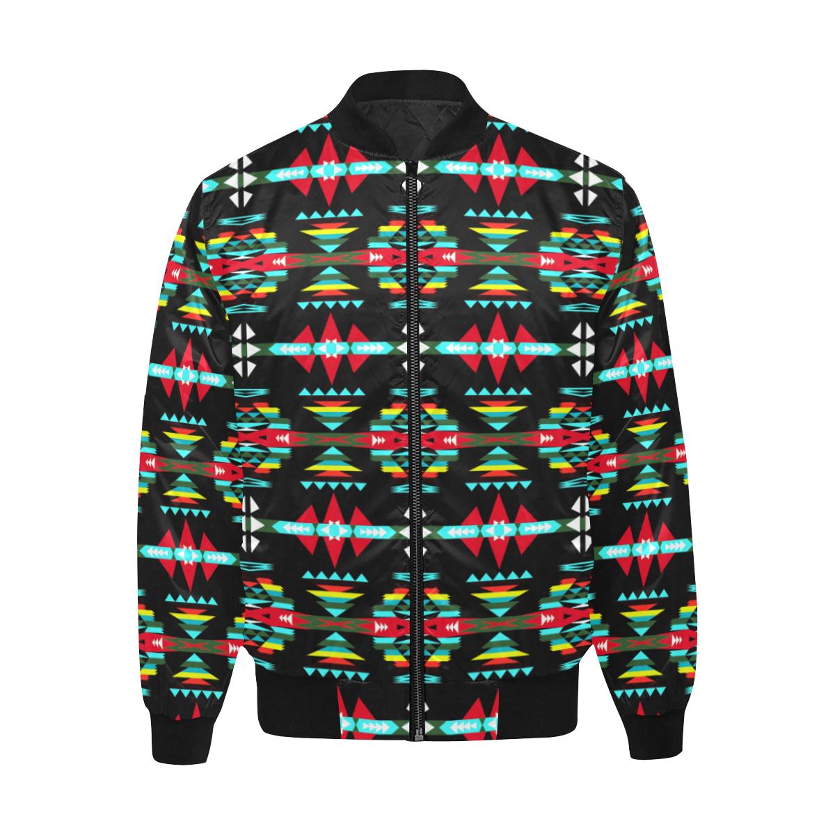 River Trail Sunset All Over Print Quilted Bomber Jacket for Men (Model H33) All Over Print Quilted Jacket for Men (H33) e-joyer 