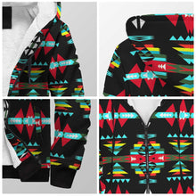 Load image into Gallery viewer, River Trail Sunset Sherpa Hoodie 49 Dzine 
