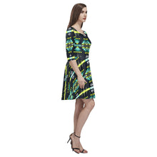 Load image into Gallery viewer, River Trail Tethys Half-Sleeve Skater Dress(Model D20) Tethys Half-Sleeve Skater Dress (D20) e-joyer 
