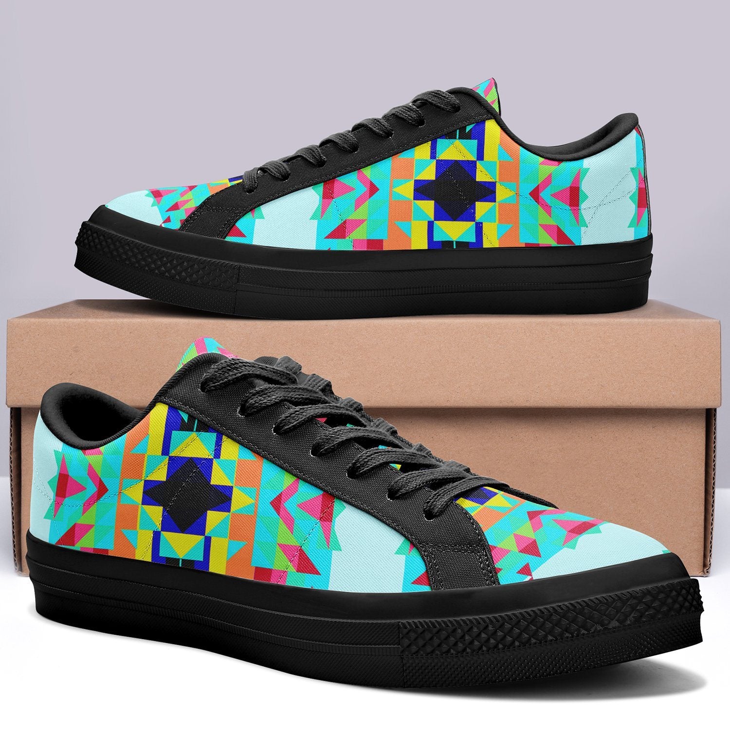 Sacred Spring Aapisi Low Top Canvas Shoes Black Sole aapisi Herman 