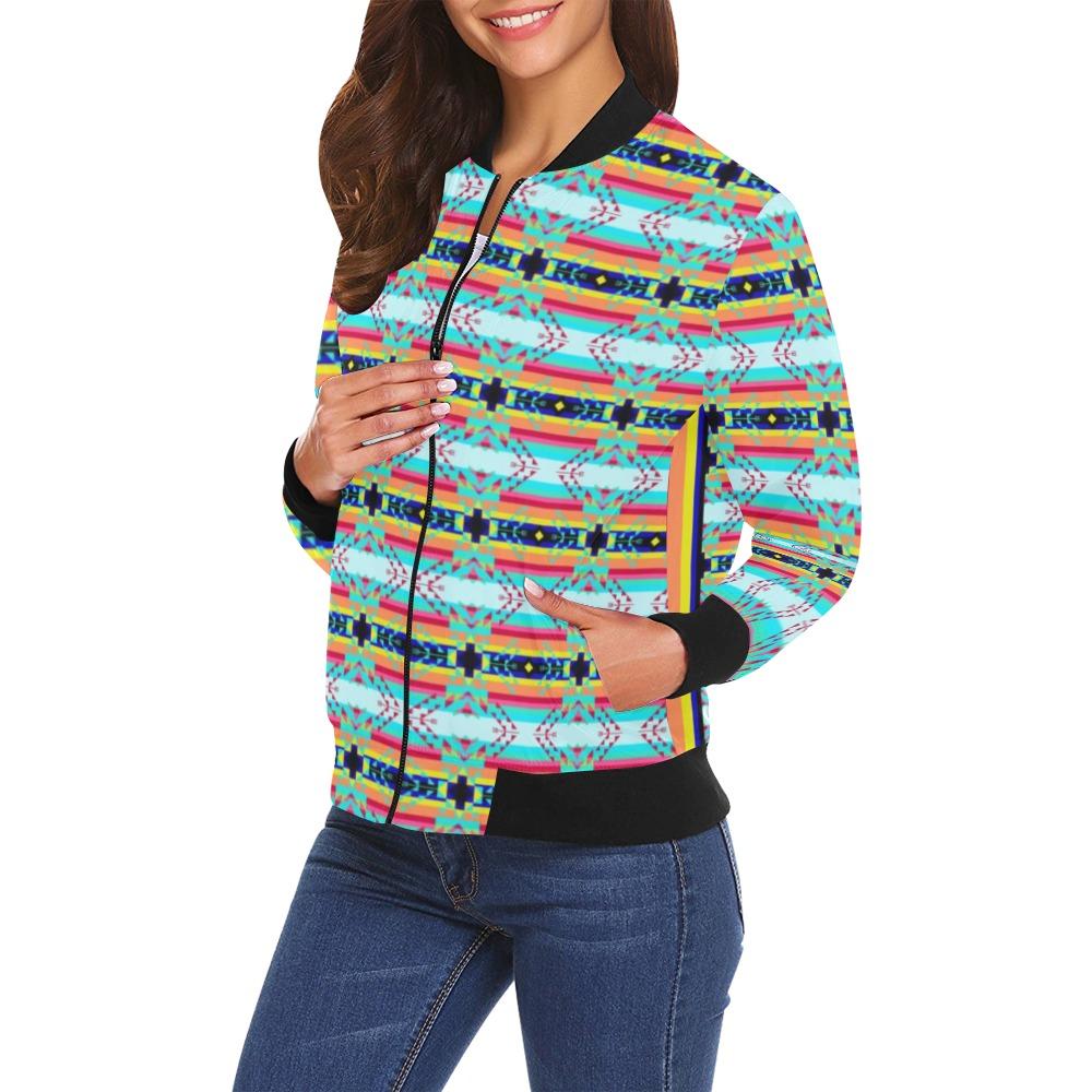 Sacred Spring All Over Print Bomber Jacket for Women (Model H19) All Over Print Bomber Jacket for Women (H19) e-joyer 