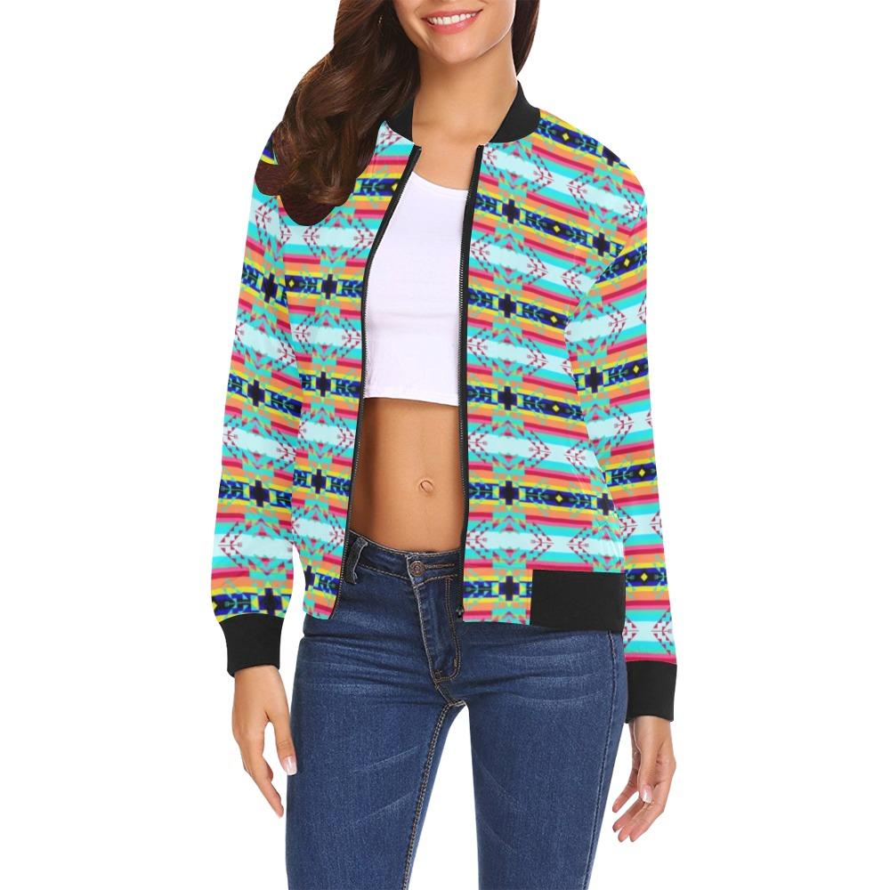 Sacred Spring All Over Print Bomber Jacket for Women (Model H19) All Over Print Bomber Jacket for Women (H19) e-joyer 