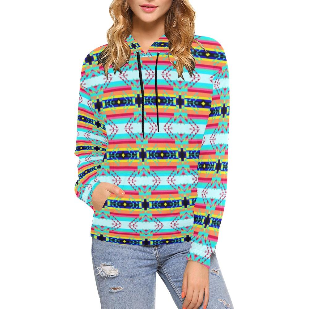 Sacred Spring All Over Print Hoodie for Women (USA Size) (Model H13) All Over Print Hoodie for Women (H13) e-joyer 