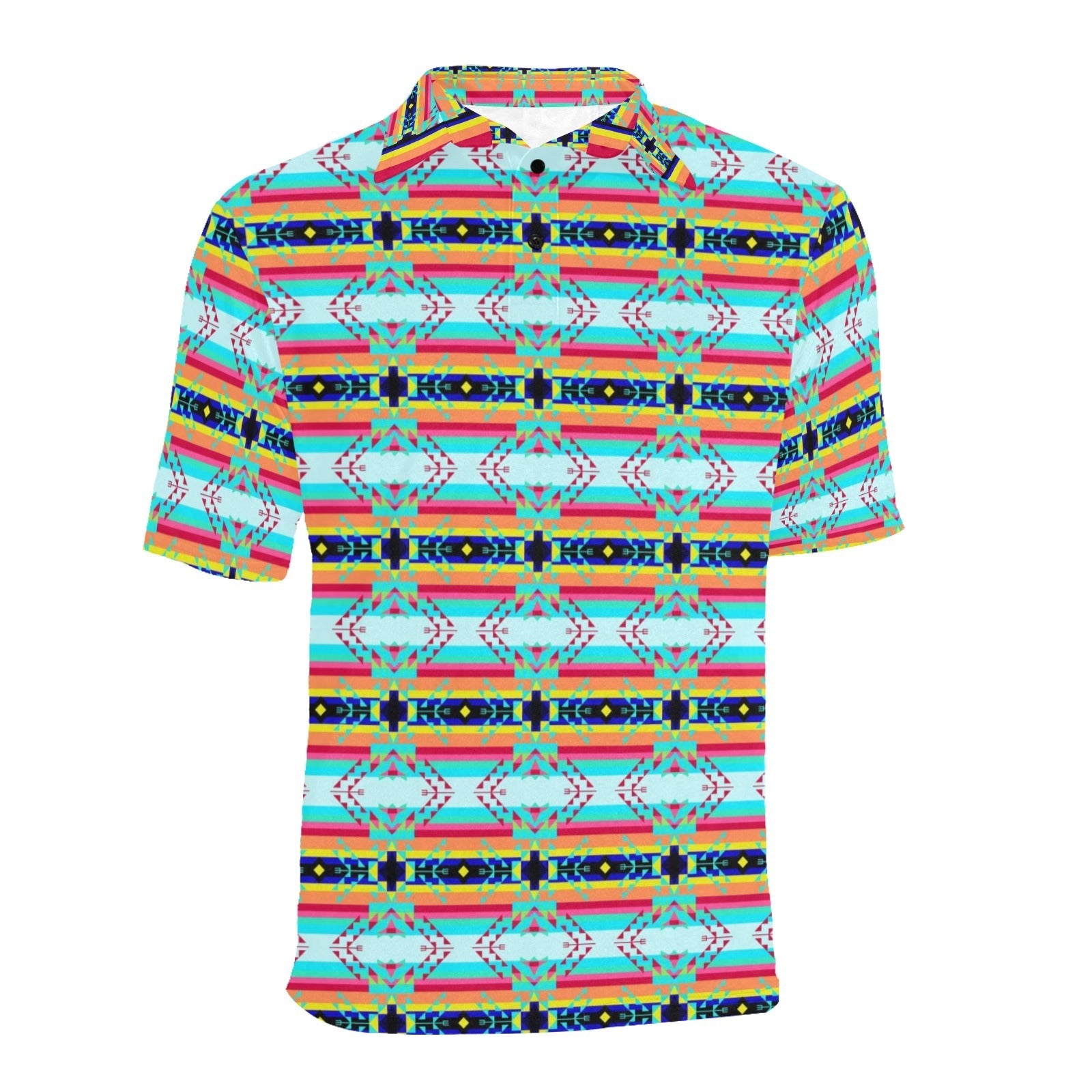 Sacred Spring Men's All Over Print Polo Shirt (Model T55) Men's Polo Shirt (Model T55) e-joyer 