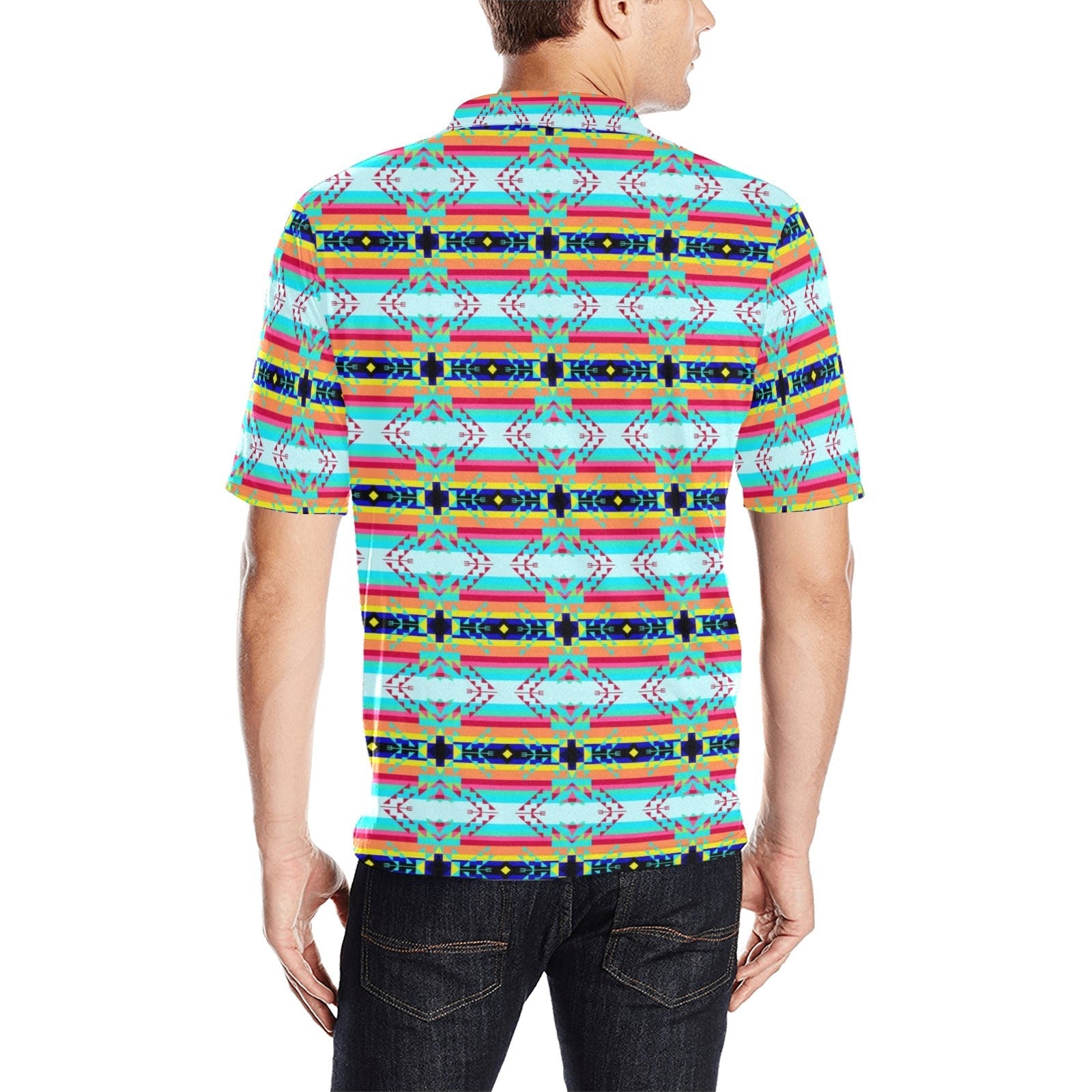 Sacred Spring Men's All Over Print Polo Shirt (Model T55) Men's Polo Shirt (Model T55) e-joyer 