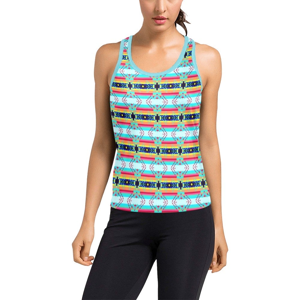 Sacred Spring Women's Racerback Tank Top (Model T60) Racerback Tank Top (T60) e-joyer 