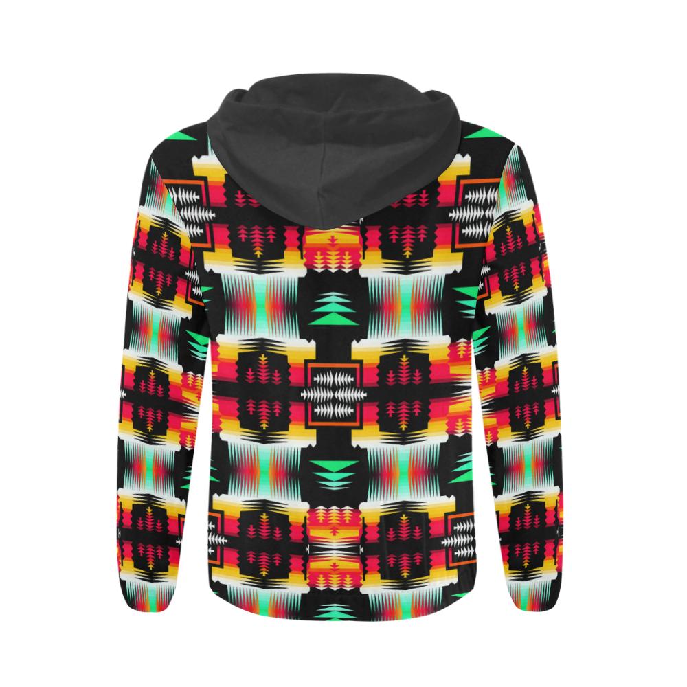 Sage Fire and Sky All Over Print Full Zip Hoodie for Men (Model H14) All Over Print Full Zip Hoodie for Men e-joyer 