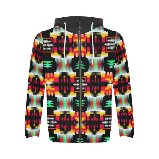 Sage Fire and Sky All Over Print Full Zip Hoodie for Men (Model H14) All Over Print Full Zip Hoodie for Men e-joyer 