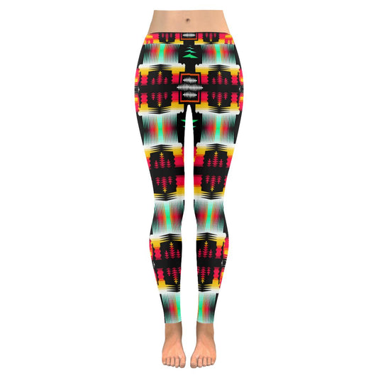 Sage Fire and Sky Low Rise Leggings (Model L05) Low Rise Leggings e-joyer 