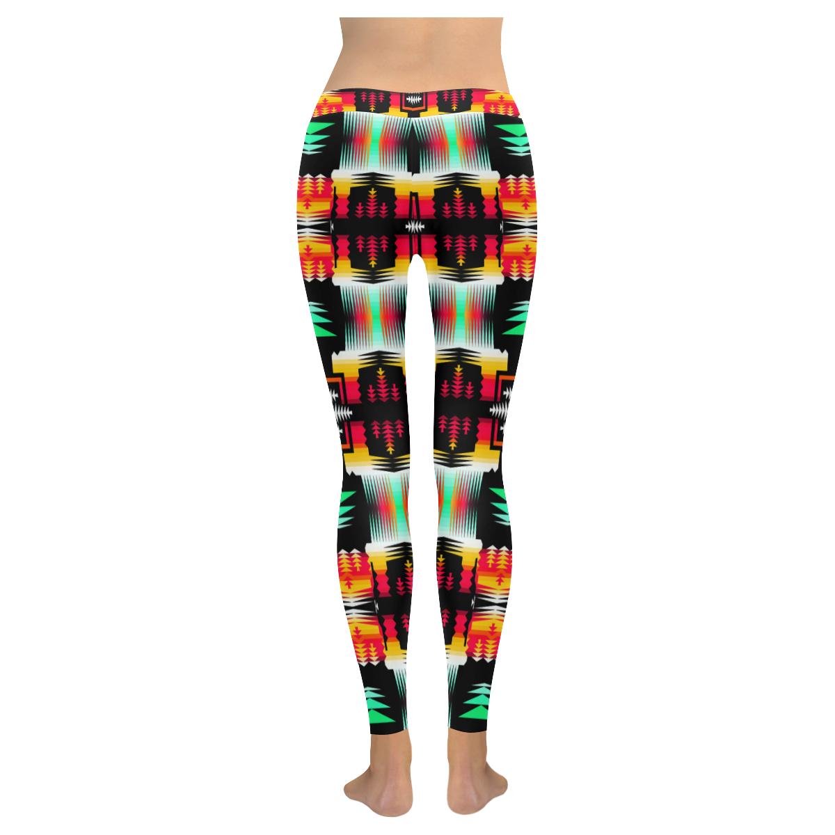 Sage Fire and Sky Low Rise Leggings (Model L05) Low Rise Leggings e-joyer 