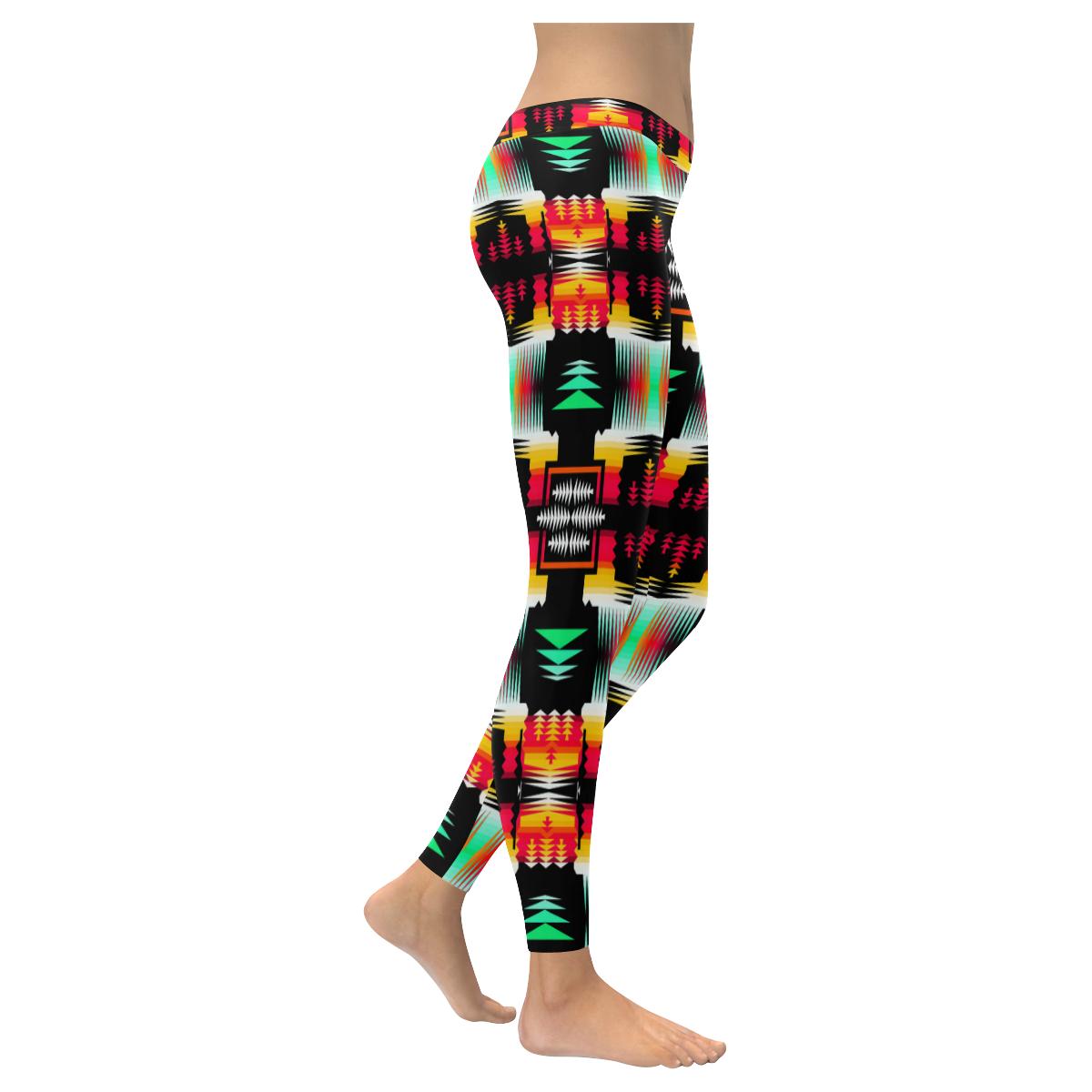 Sage Fire and Sky Low Rise Leggings (Model L05) Low Rise Leggings e-joyer 