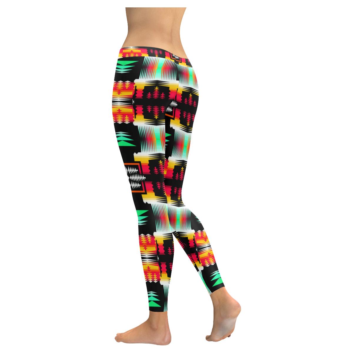 Sage Fire and Sky Low Rise Leggings (Model L05) Low Rise Leggings e-joyer 