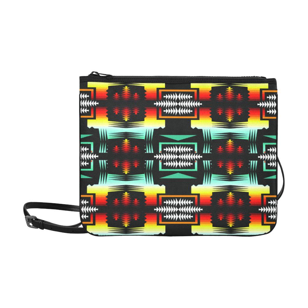 Sage Fire and Sky Update Slim Clutch Bag (Model 1668) Slim Clutch Bags (1668) e-joyer 