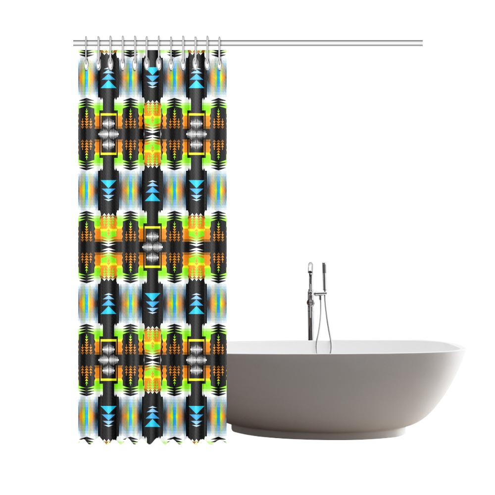 Sage Fire Autumn Shower Curtain 72"x84" Shower Curtain 72"x84" e-joyer 