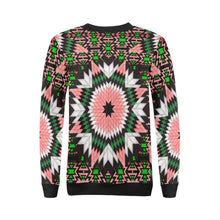 Load image into Gallery viewer, Salmon Pink Star All Over Print Crewneck Sweatshirt for Women (Model H18) Crewneck Sweatshirt for Women (H18) e-joyer 
