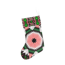 Load image into Gallery viewer, Salmon Pink Star Christmas Stocking Christmas Stocking e-joyer 
