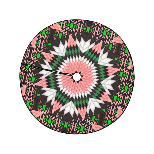 Salmon Pink Star Christmas Tree Skirt 47