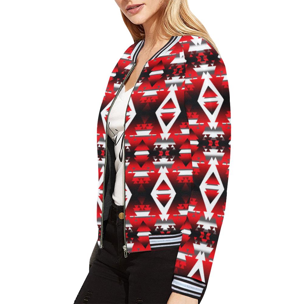 Sierra Winter Camp All Over Print Bomber Jacket for Women (Model H21) All Over Print Bomber Jacket for Women (H21) e-joyer 