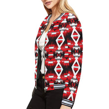 Load image into Gallery viewer, Sierra Winter Camp All Over Print Bomber Jacket for Women (Model H21) All Over Print Bomber Jacket for Women (H21) e-joyer 
