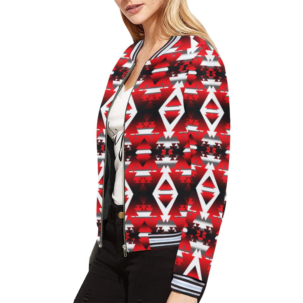 Sierra Winter Camp All Over Print Bomber Jacket for Women (Model H21) All Over Print Bomber Jacket for Women (H21) e-joyer 