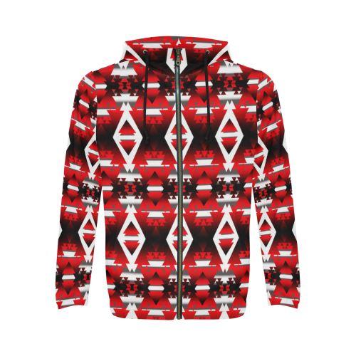 Sierra Winter Camp All Over Print Full Zip Hoodie for Men (Model H14) All Over Print Full Zip Hoodie for Men (H14) e-joyer 