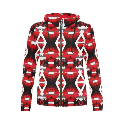 Sierra Winter Camp All Over Print Full Zip Hoodie for Women (Model H14) All Over Print Full Zip Hoodie for Women (H14) e-joyer 