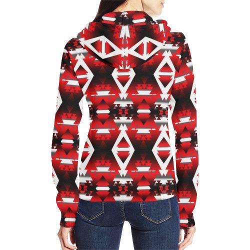 Sierra Winter Camp All Over Print Full Zip Hoodie for Women (Model H14) All Over Print Full Zip Hoodie for Women (H14) e-joyer 