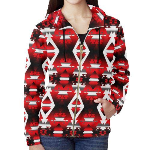 Sierra Winter Camp All Over Print Full Zip Hoodie for Women (Model H14) All Over Print Full Zip Hoodie for Women (H14) e-joyer 