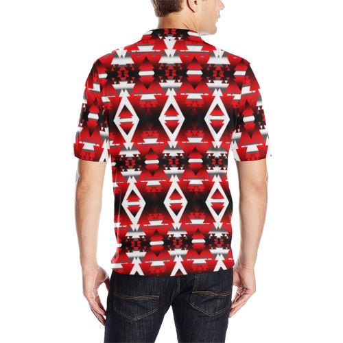 Sierra Winter Camp Men's All Over Print Polo Shirt (Model T55) Men's Polo Shirt (Model T55) e-joyer 