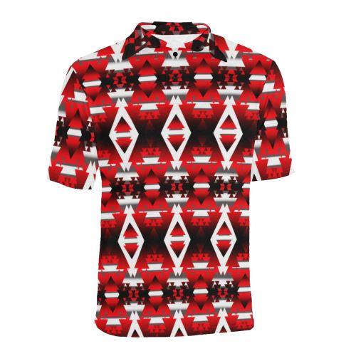 Sierra Winter Camp Men's All Over Print Polo Shirt (Model T55) Men's Polo Shirt (Model T55) e-joyer 