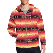 Load image into Gallery viewer, Soleil Fusion Rouge All Over Print Full Zip Hoodie for Men (Model H14) hoodie e-joyer 
