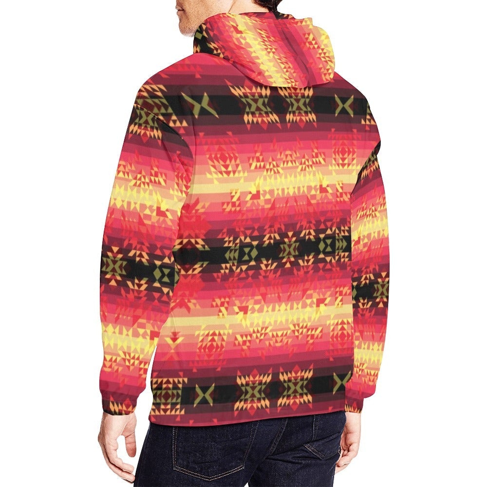 Soleil Fusion Rouge All Over Print Hoodie for Men (USA Size) (Model H13) All Over Print Hoodie for Men (H13) e-joyer 