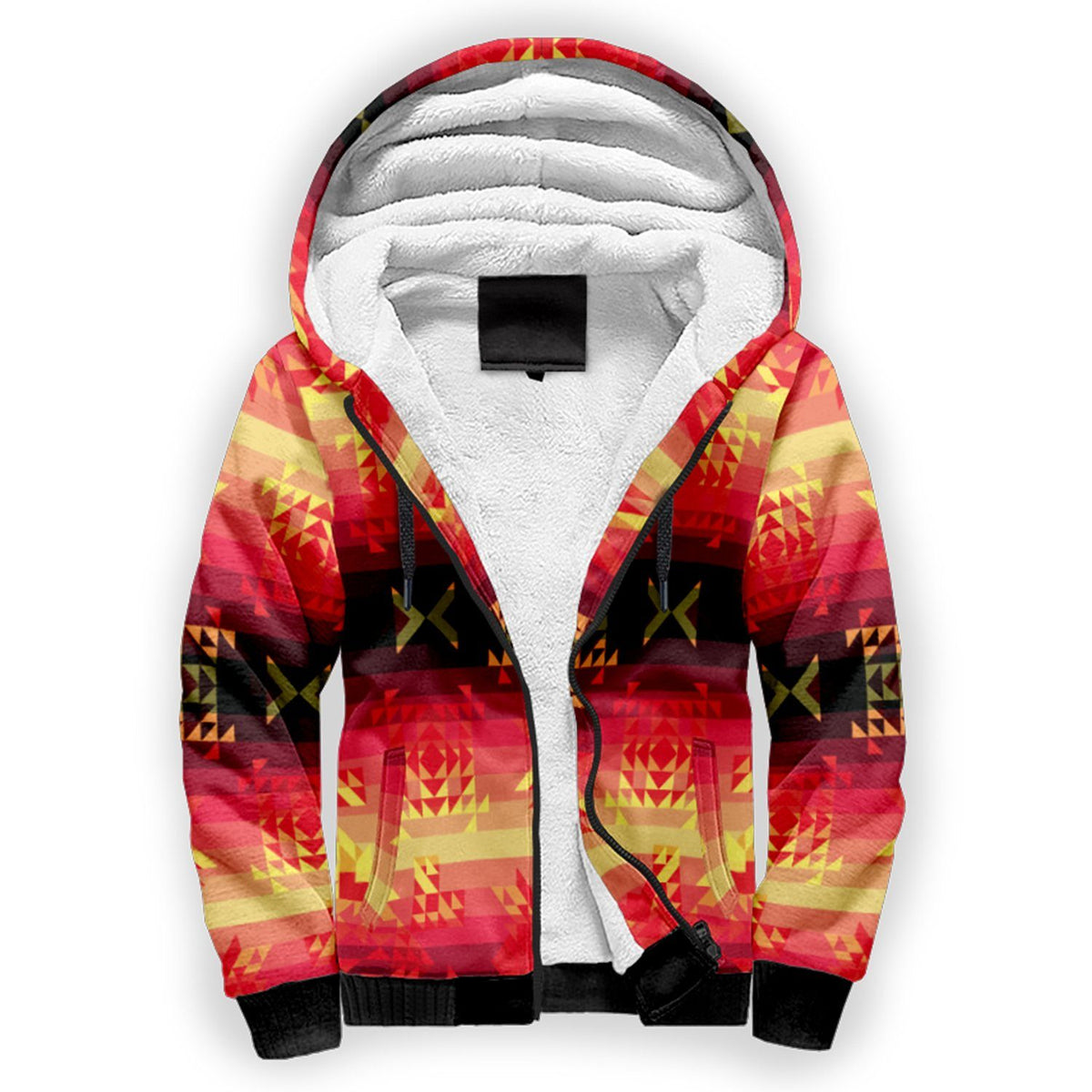 Soleil Fusion Rouge LG Sherpa Hoodie by 49 Dzine
