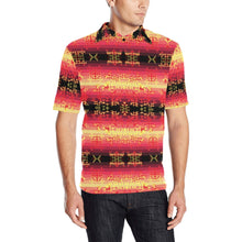 Load image into Gallery viewer, Soleil Fusion Rouge Men&#39;s All Over Print Polo Shirt (Model T55) Men&#39;s Polo Shirt (Model T55) e-joyer 
