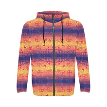 Load image into Gallery viewer, Soleil Indigo All Over Print Full Zip Hoodie for Men (Model H14) hoodie e-joyer 
