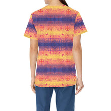 Load image into Gallery viewer, Soleil Indigo All Over Print Scrub Top Scrub Top e-joyer 
