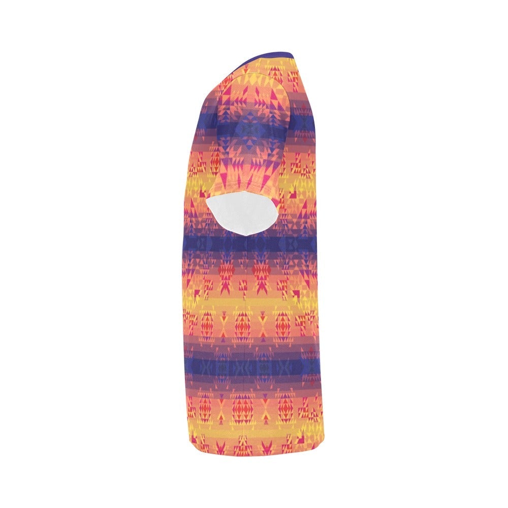 Soleil Indigo All Over Print T-Shirt for Men (USA Size) (Model T40) All Over Print T-Shirt for Men (T40) e-joyer 