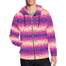 Load image into Gallery viewer, Soleil Overlay All Over Print Full Zip Hoodie for Men (Model H14) hoodie e-joyer 
